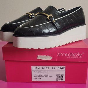 Black & White Platform Loafers